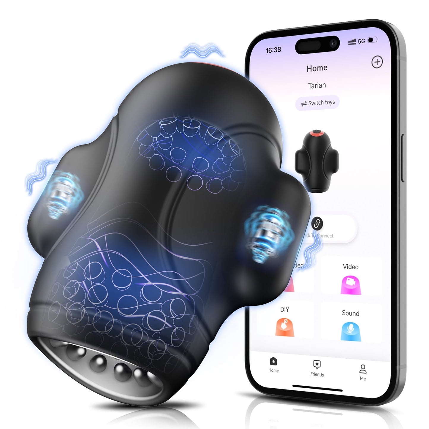 Upgraded App Control 4 in 1 Penis Trainer Vibrating Masturbation Cup