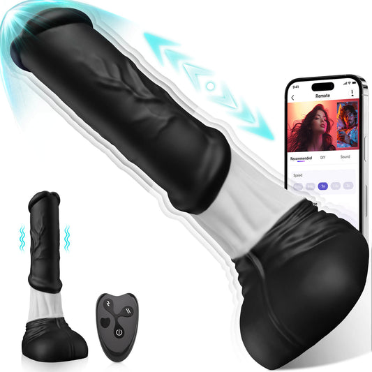 HORSE 4 in 1 Lifelike App Control Thrusting and Vibrating Huge Dildo
