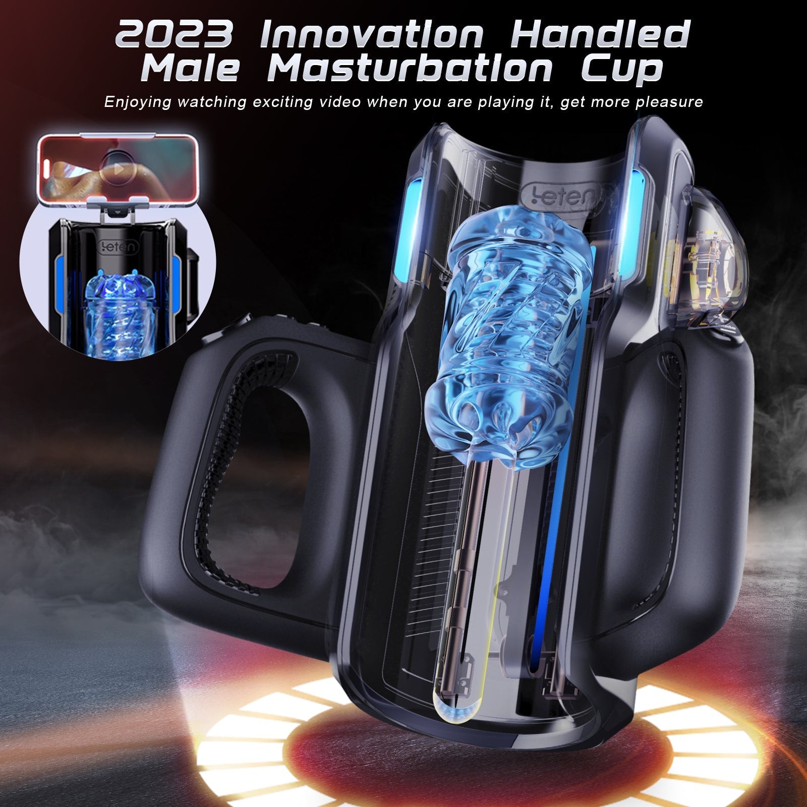 Upgraded 12cm Ultra-Long Telescopic Male Masturbation Cup