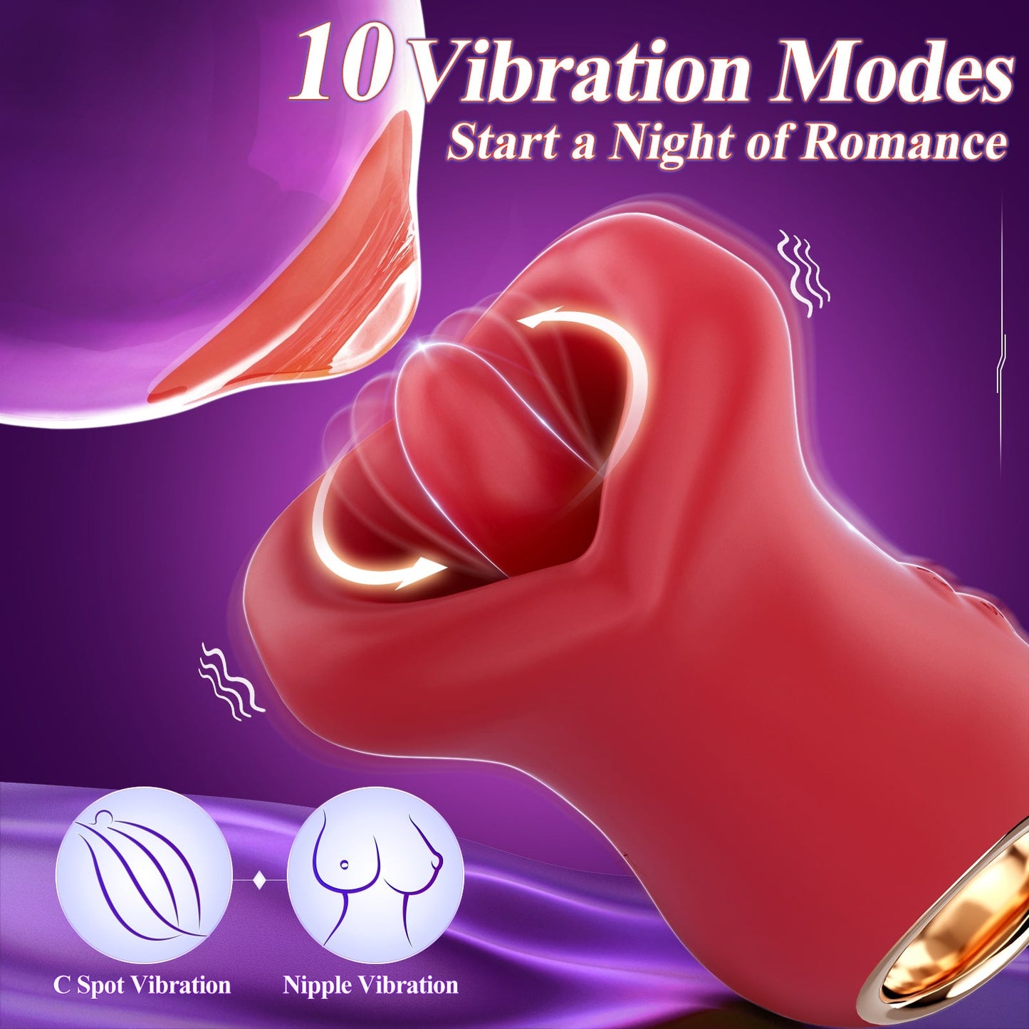 ABBY 3 in 1 Kissing and Licking Female Vibrator