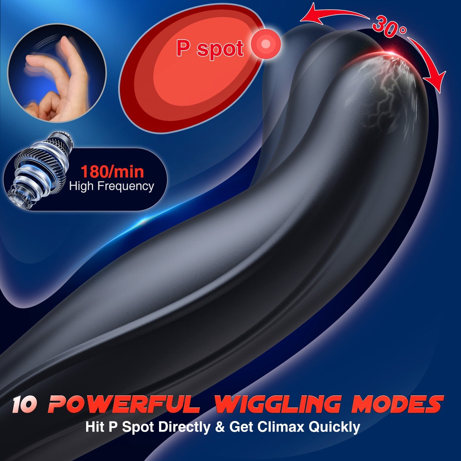 5 in 1 Thrusting & Vibrating Anal Vibrator
