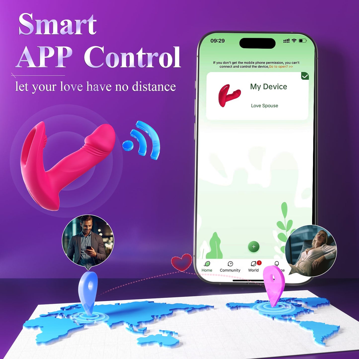 APP Control 3 in 1 Strong Stimulation Vibrator