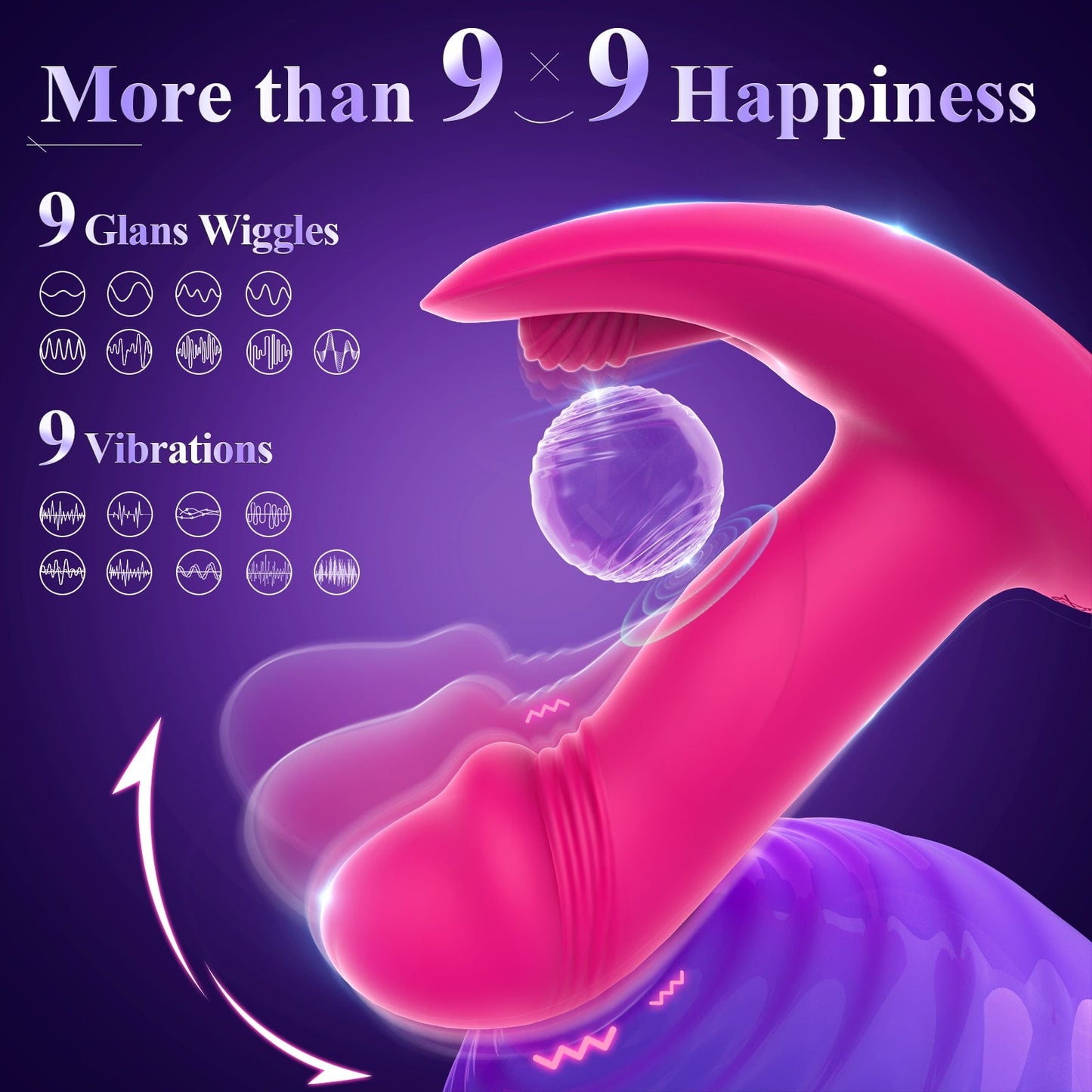 APP Control 3 in 1 Strong Stimulation Vibrator