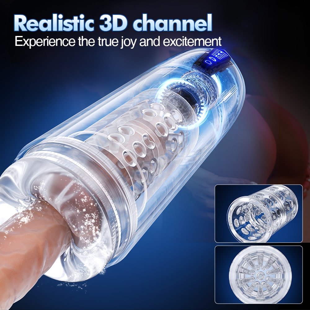 Automatic Powerful Suction and Rotation Fully Waterproof Masturbation Cup