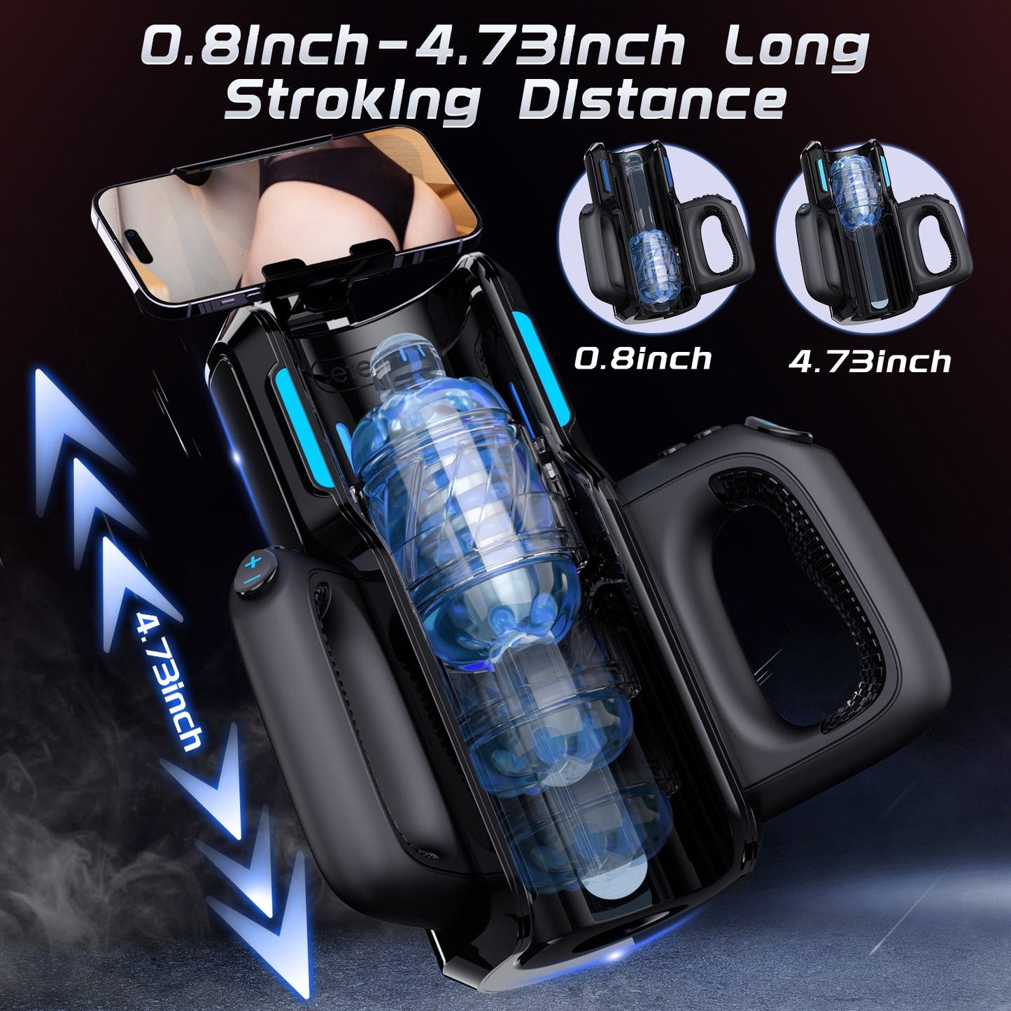 Upgraded 12cm Ultra-Long Telescopic Male Masturbation Cup