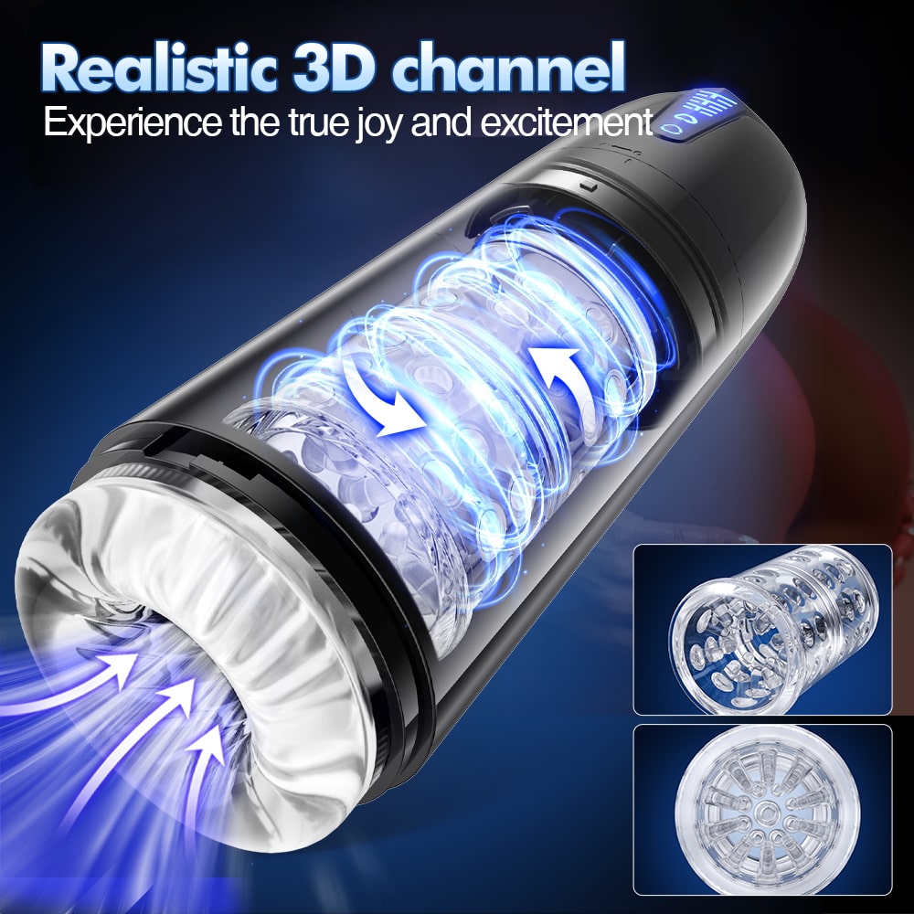 Automatic Powerful Suction and Rotation Fully Waterproof Masturbation Cup