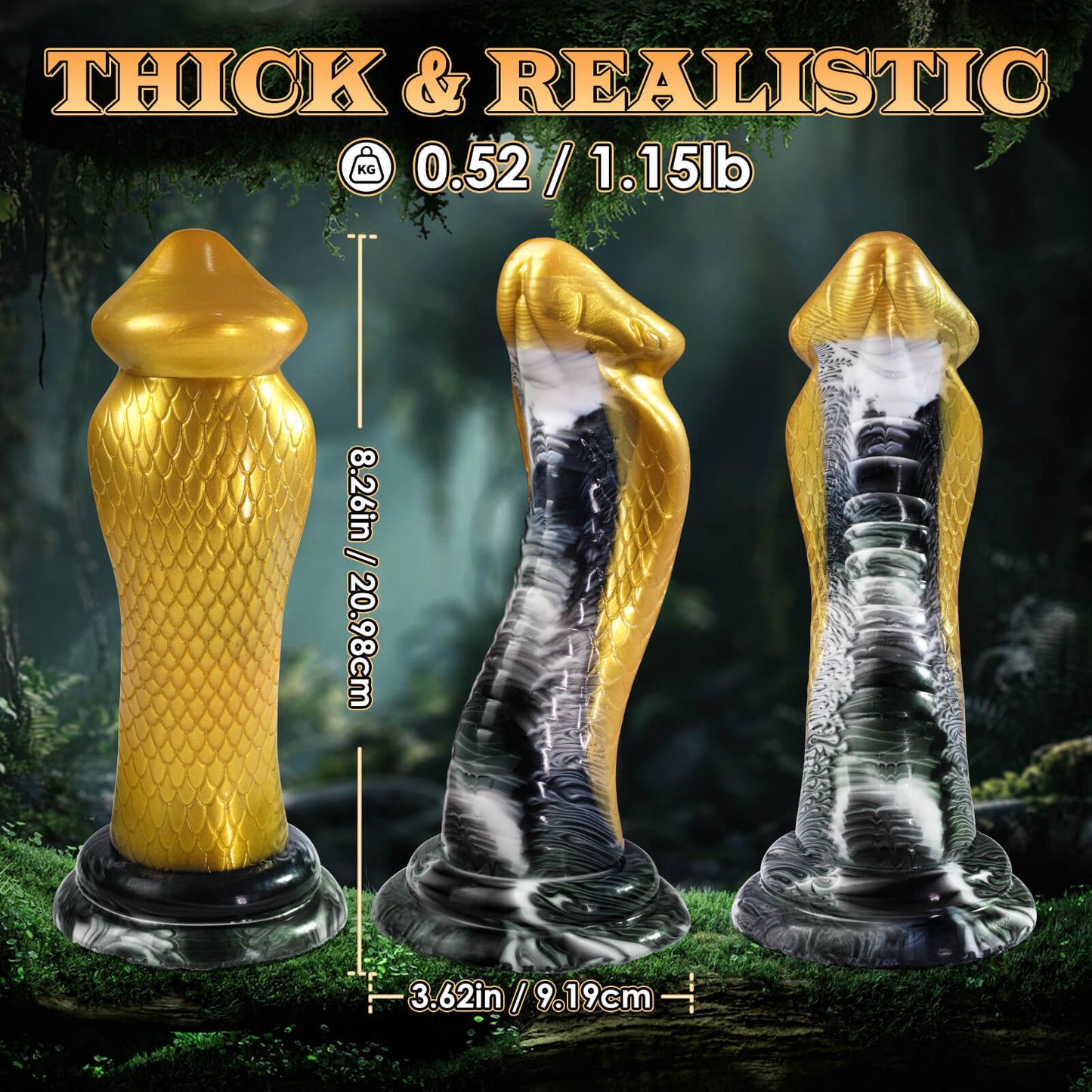 COBRA| Snake Shaped huge Monster Dildo with Suction Cup
