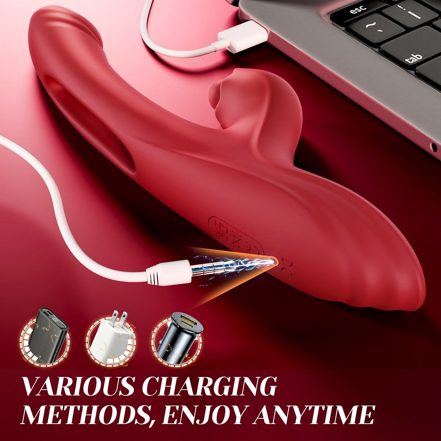 CHERLY App Control 3 in 1 Tapping and Flapping Intelligent Heating Rabbit Vibrator