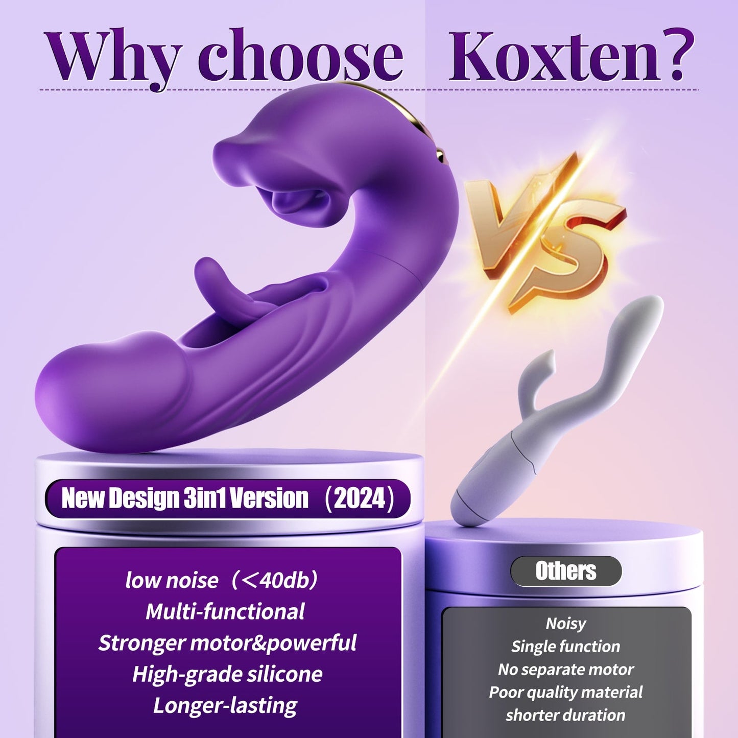 KOXTEN| 2024 New Upgraded Flapping and Licking Suction Sex Toy Vibrator