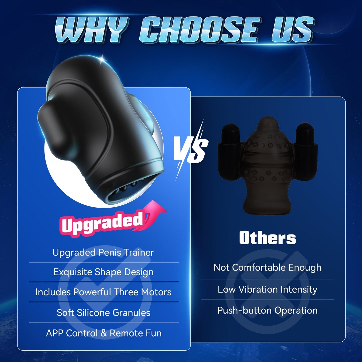 Upgraded App Control 4 in 1 Penis Trainer Vibrating Masturbation Cup