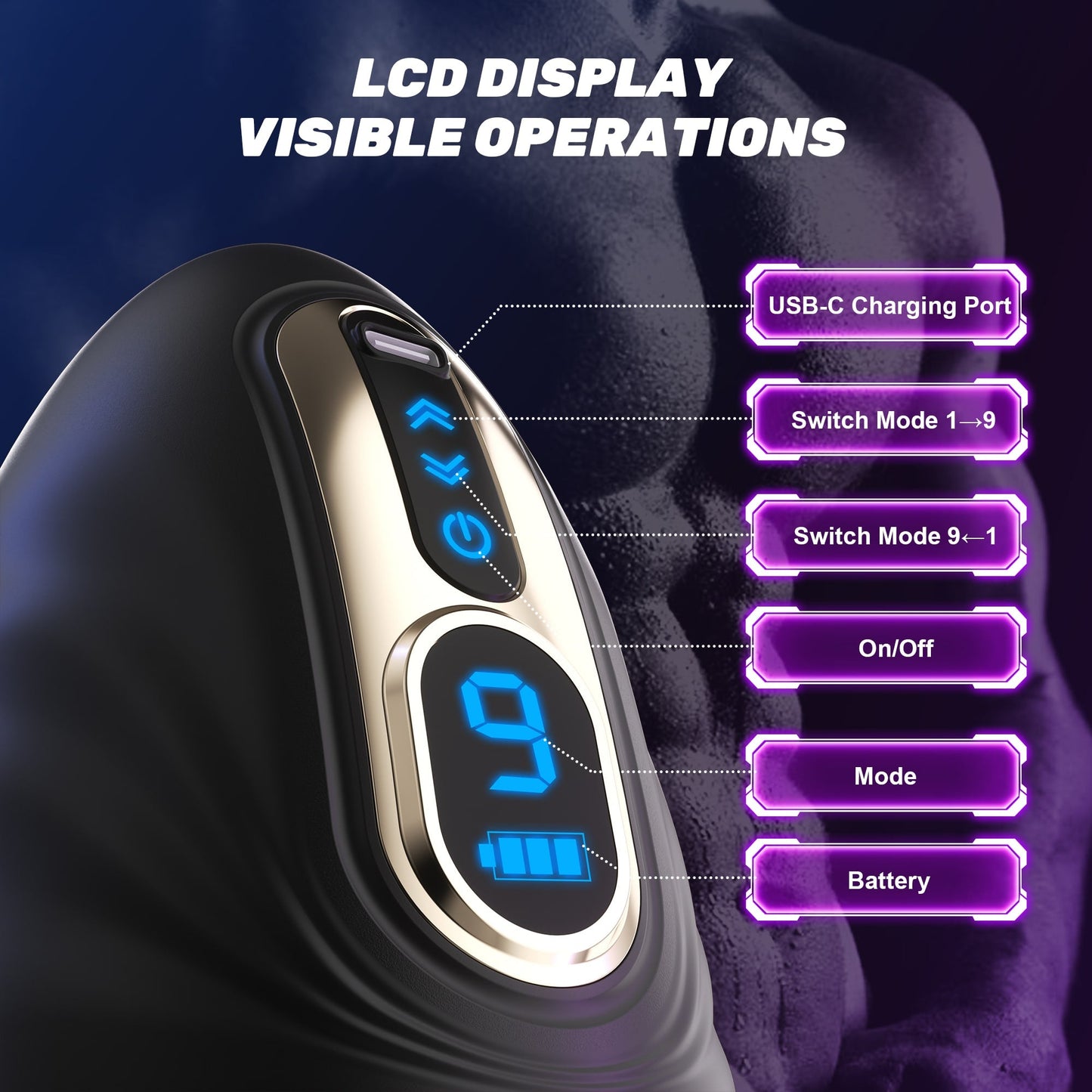 2 in 1 Mouth Vibrator and Male Penis Trainer with App Control