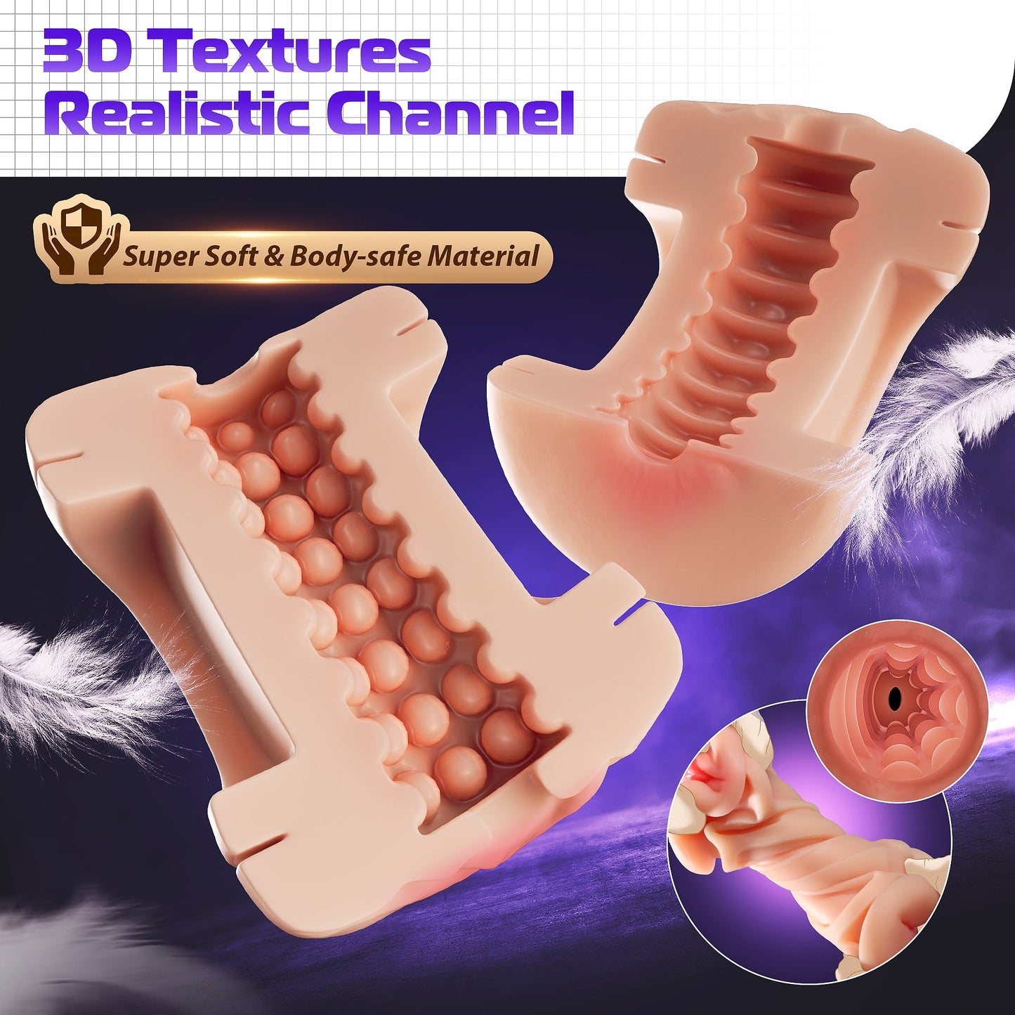 New 2 in 1 vibrating Open-Ended Male masturbation and penis trainer sex Toy