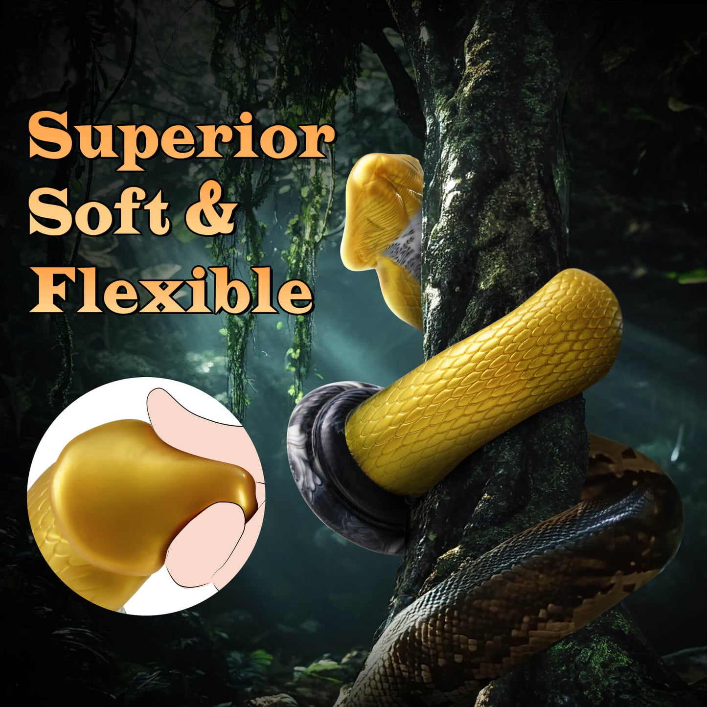 COBRA| Snake Shaped huge Monster Dildo with Suction Cup