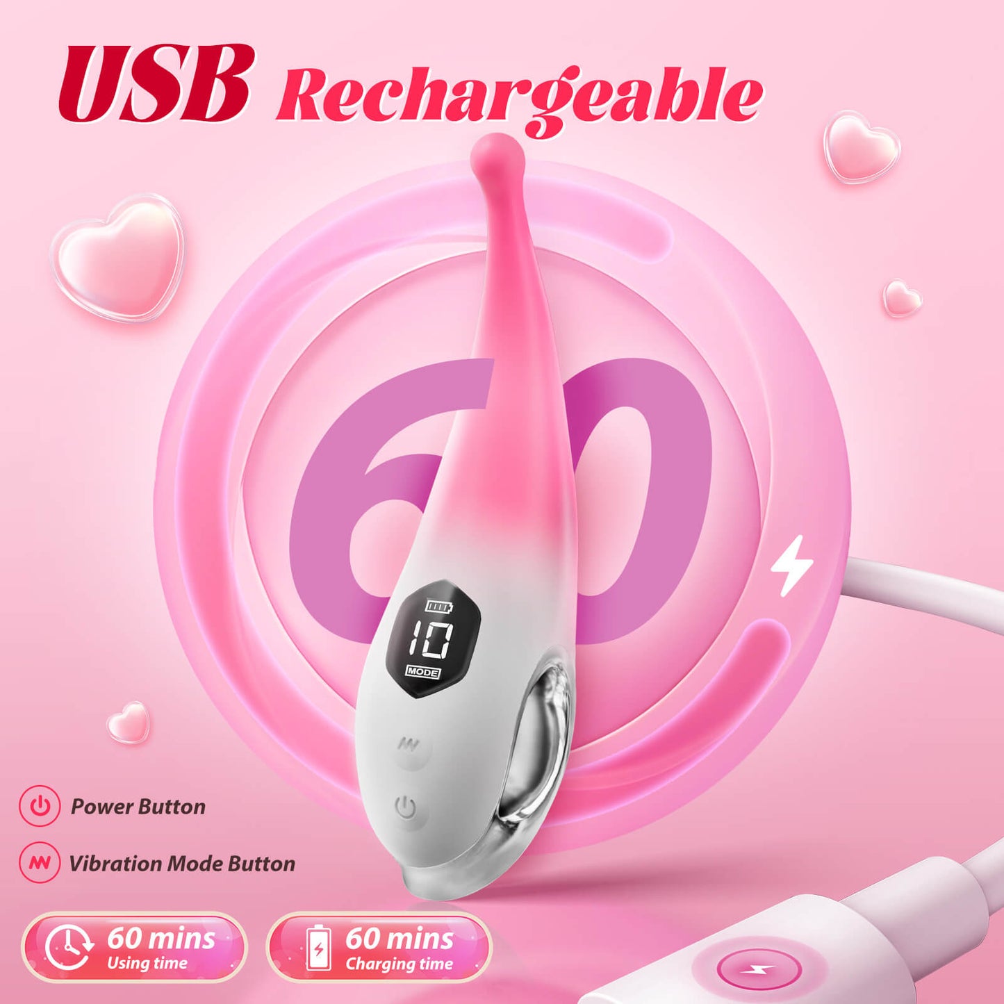 YDB| Female Personal Clitoral Massager Vibrator Wand Sex Toy