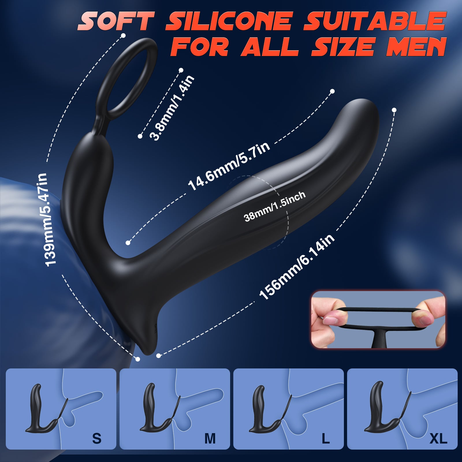 5 in 1 Thrusting & Vibrating Anal Vibrator