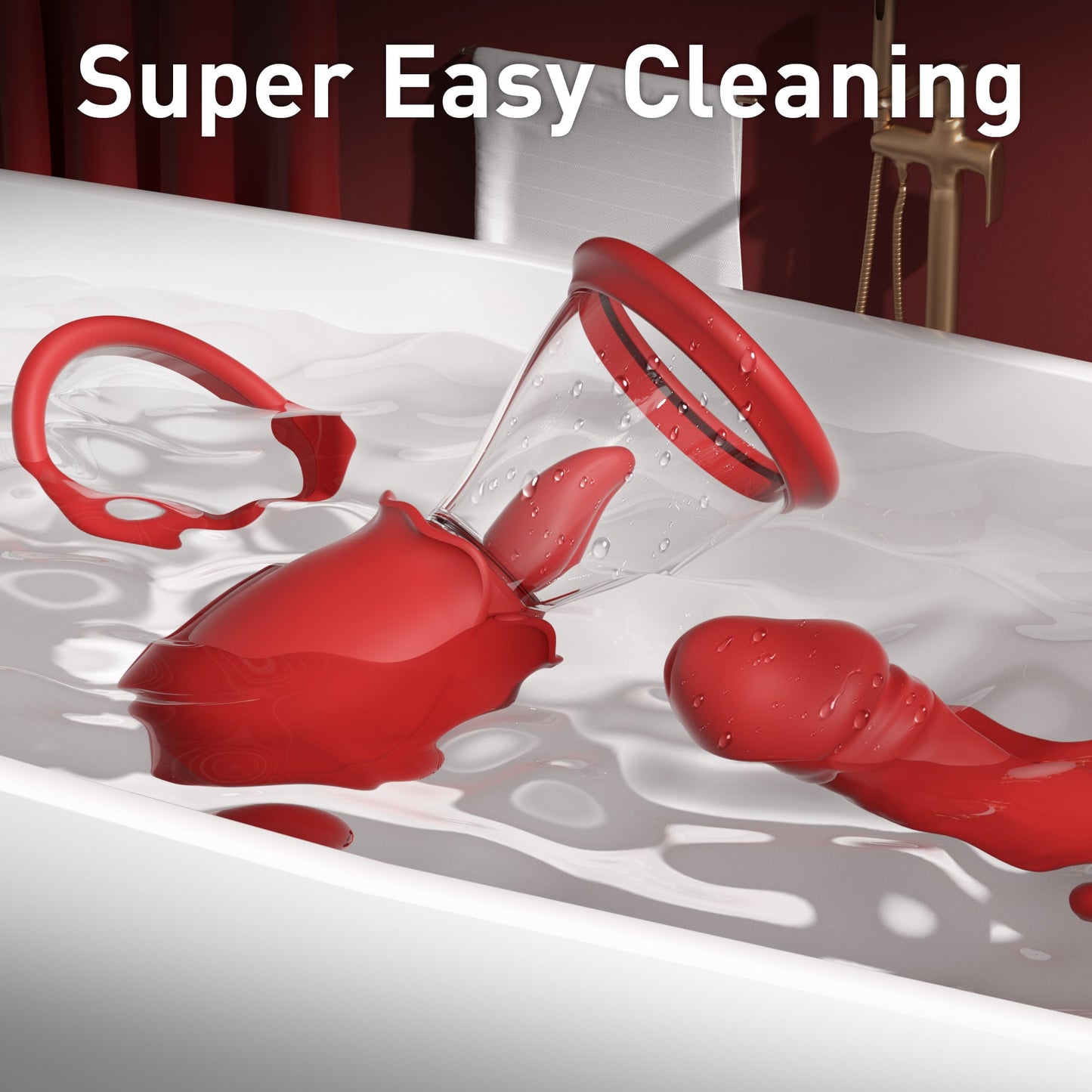 2024 Upgrade Rose Flapping & Realistic G-Spot Dildo and Clitoris Vibrator Plug