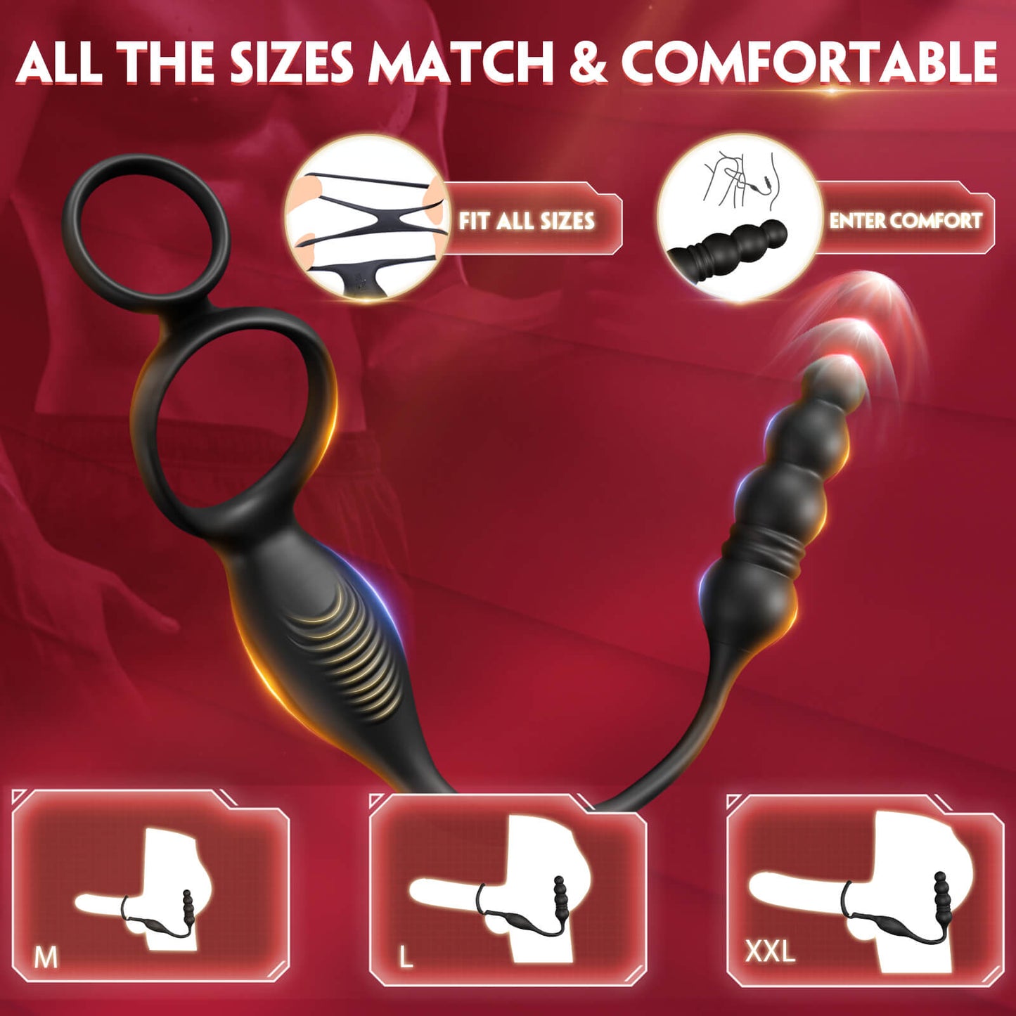 ARCHIE4| 4 in 1 App Control Vibrating and Thrusting Anal Plug with Cock Ring