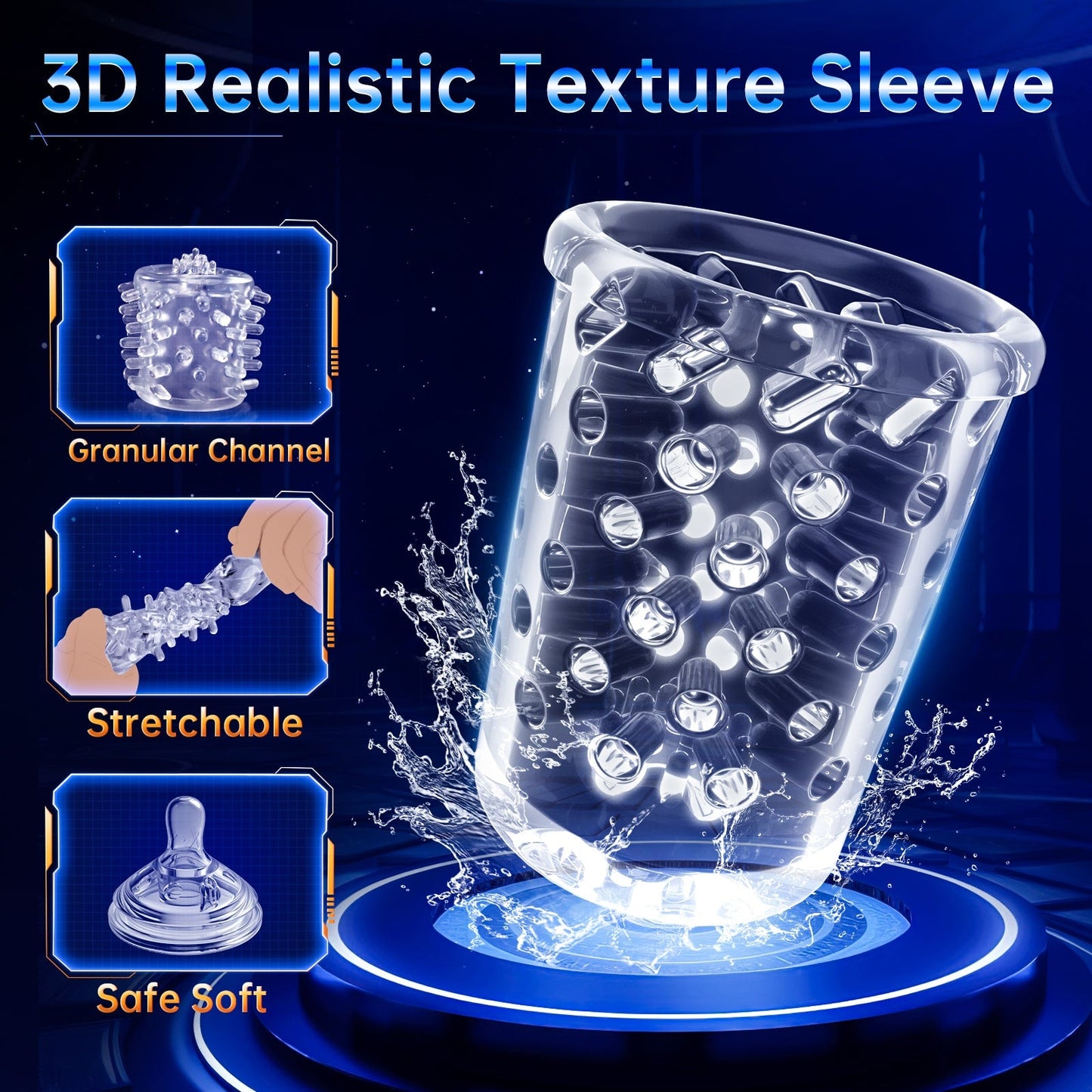 3 in 1 Automatic Male Masturbator with LCD Dsiplay Male Sex Toy