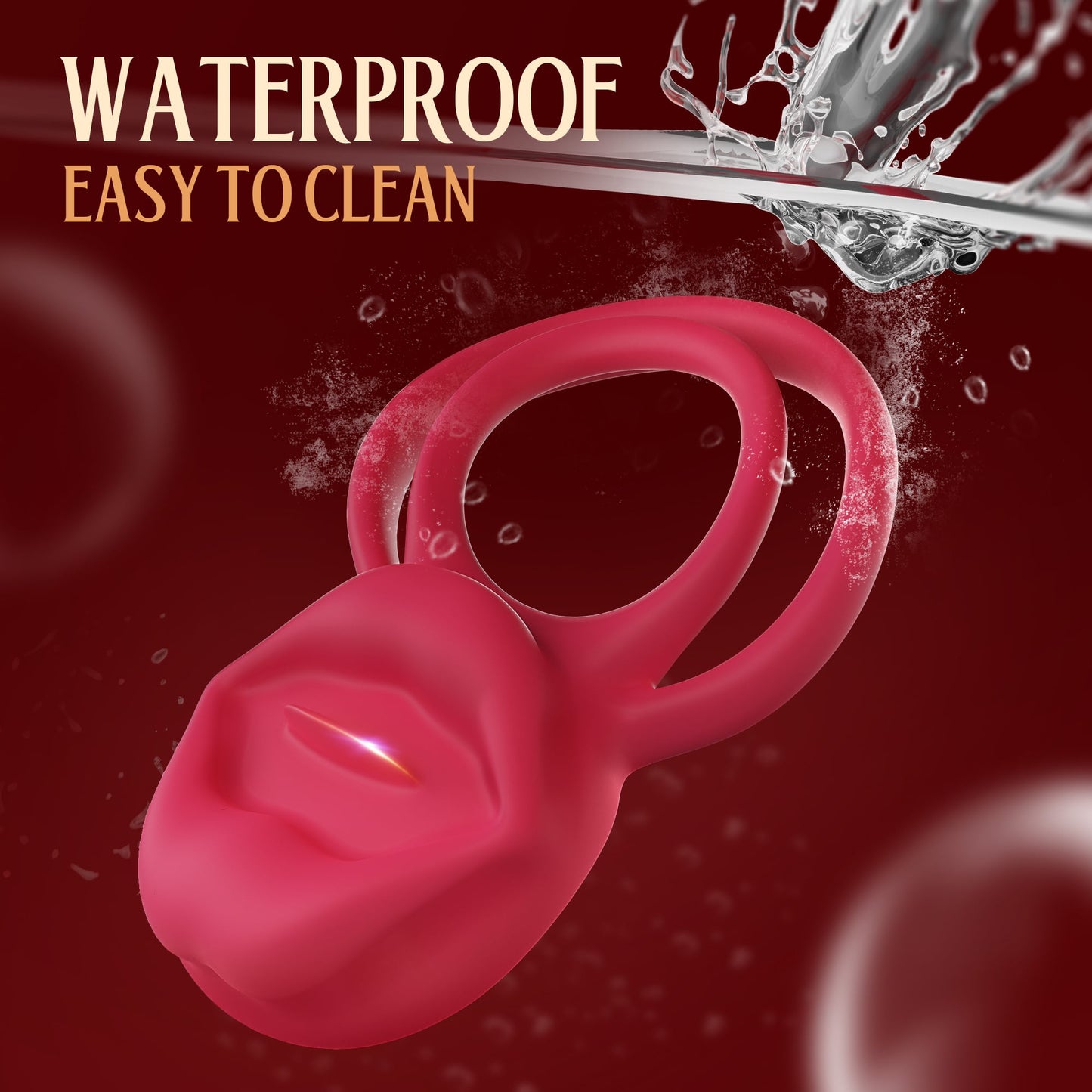 2 in 1 Tongue Clicking Stimulation Vibrating Egg and Double Cock Ring