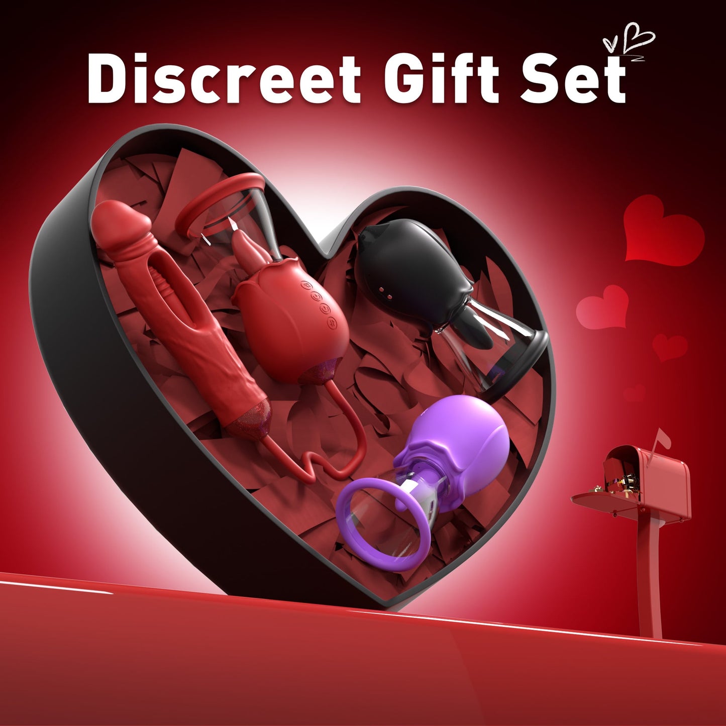 2024 Upgrade Rose Flapping & Realistic G-Spot Dildo and Clitoris Vibrator Plug