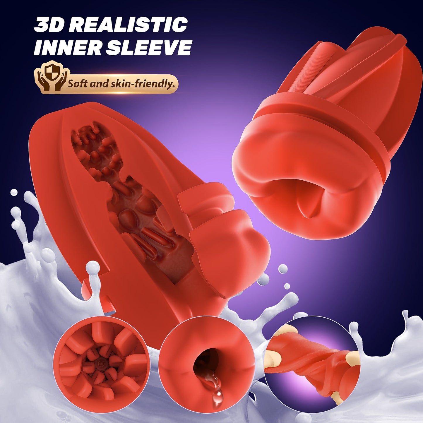 2 in 1 Mouth Vibrator and Male Penis Trainer with App Control