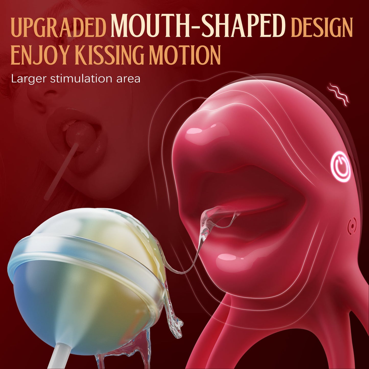 2 in 1 Tongue Clicking Stimulation Vibrating Egg and Double Cock Ring