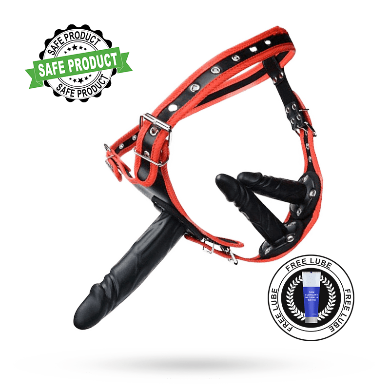 3 Removeable Silicone Double Sided Strapon Dildo with Harness Belt SM