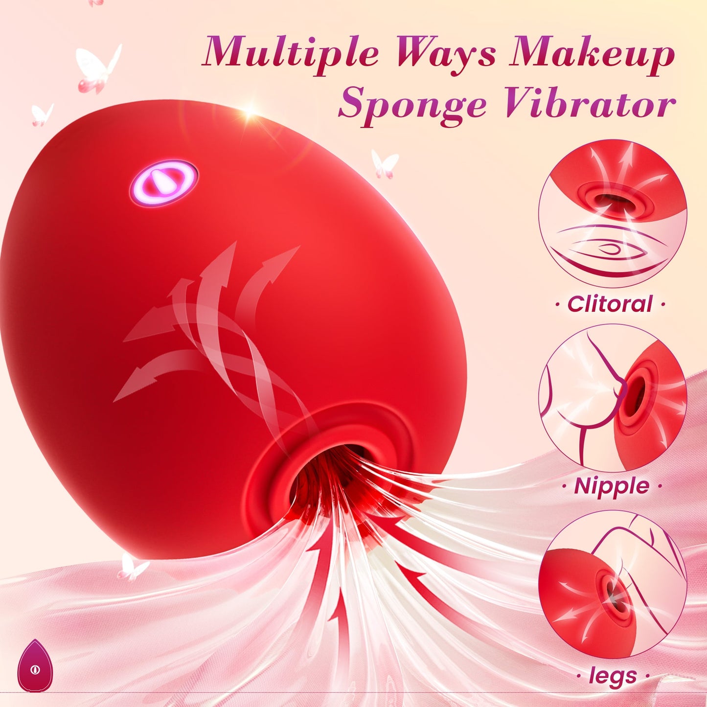 Adorable Deep 9 Sucking & 10 Vibrating Modes Female Vibrator Toy