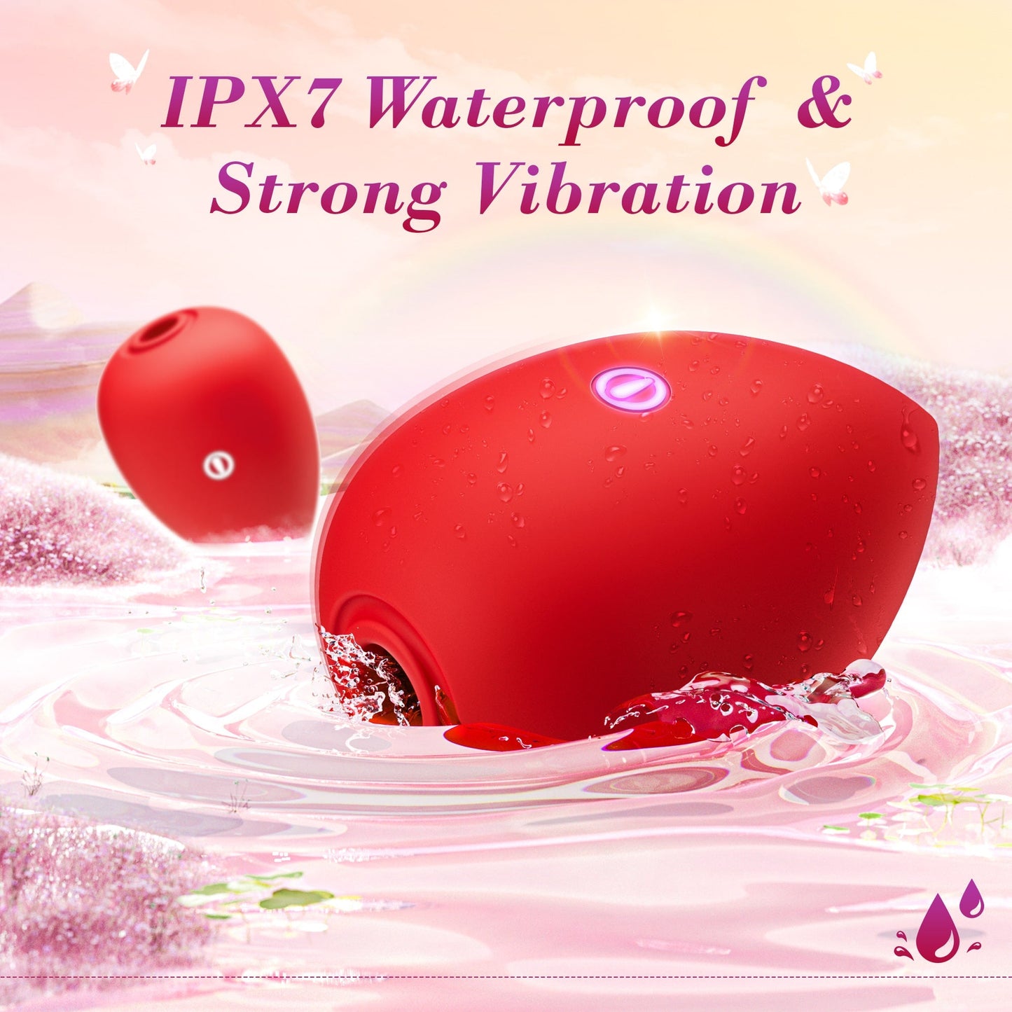 Adorable Deep 9 Sucking & 10 Vibrating Modes Female Vibrator Toy