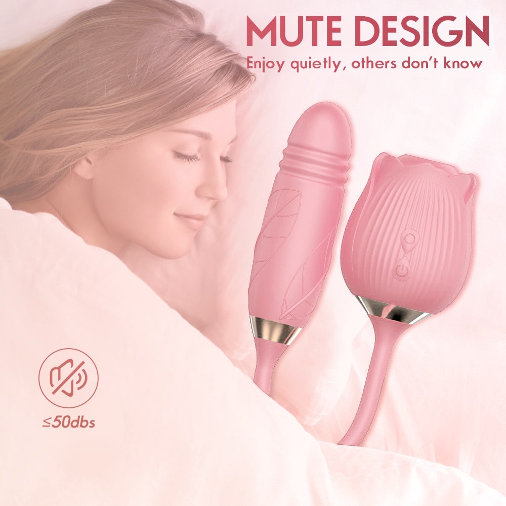 3 in 1 Rose Sex Stimulator for woman with 10 Tapping Modes