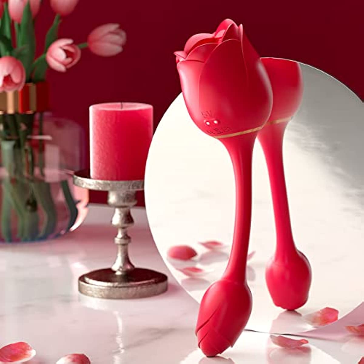 Tapping Rose Toy with Vibrating Egg