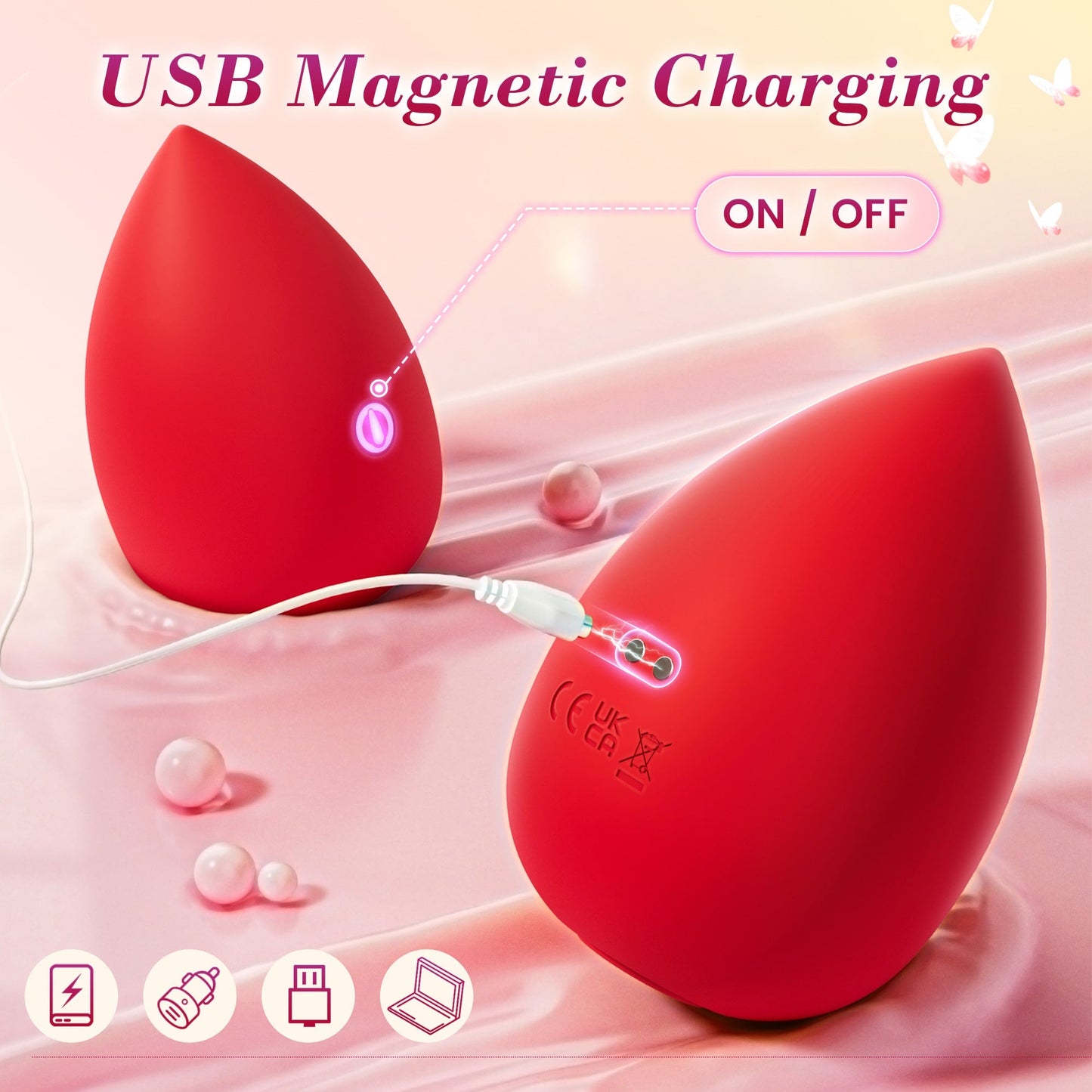 Adorable Deep 9 Sucking & 10 Vibrating Modes Female Vibrator Toy