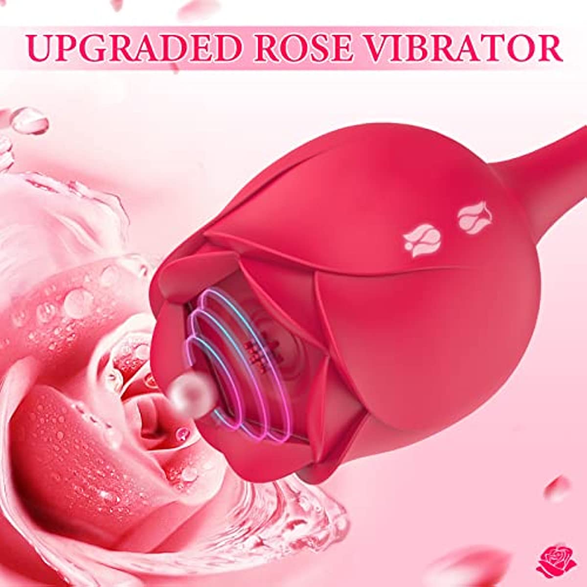 Tapping Rose Toy with Vibrating Egg