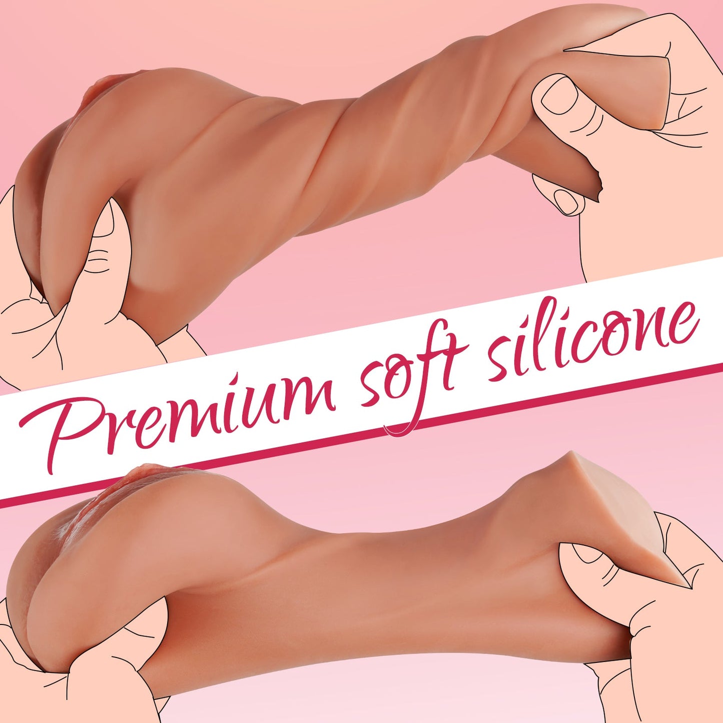 Vibration 1.37Lb Two Tunnels Blowjob Pocket Pussy