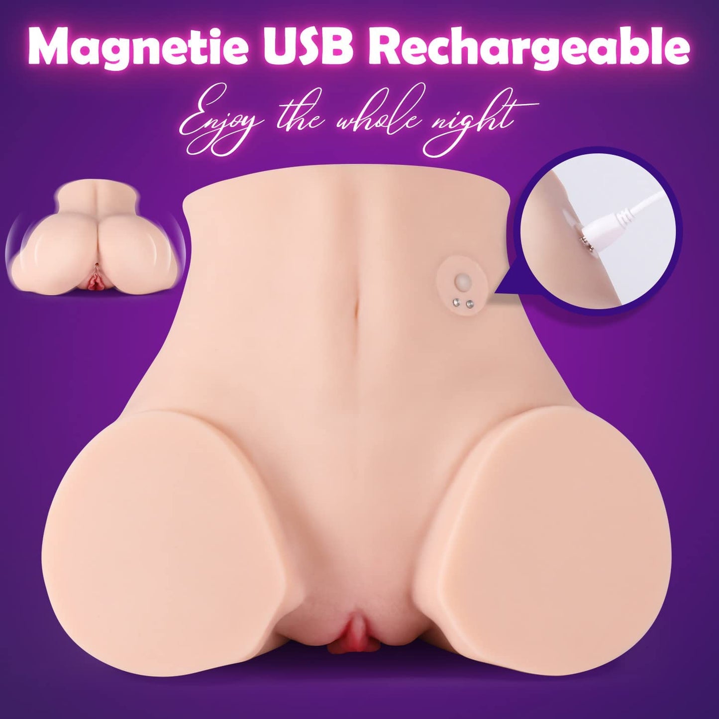 6.2LB Vibrating Sex Dolls Male Masturbators with 10 Vibration Modes