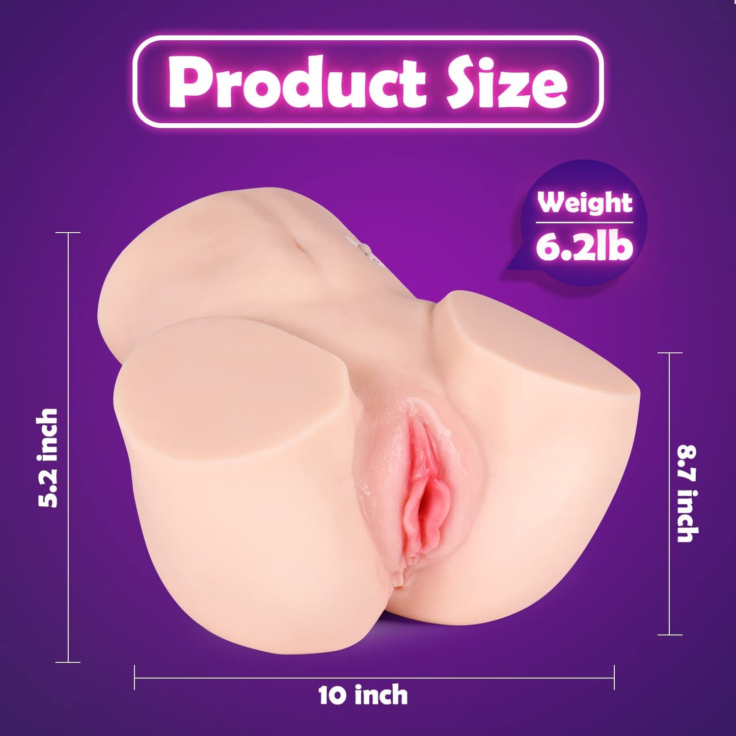 6.2LB Vibrating Sex Dolls Male Masturbators with 10 Vibration Modes