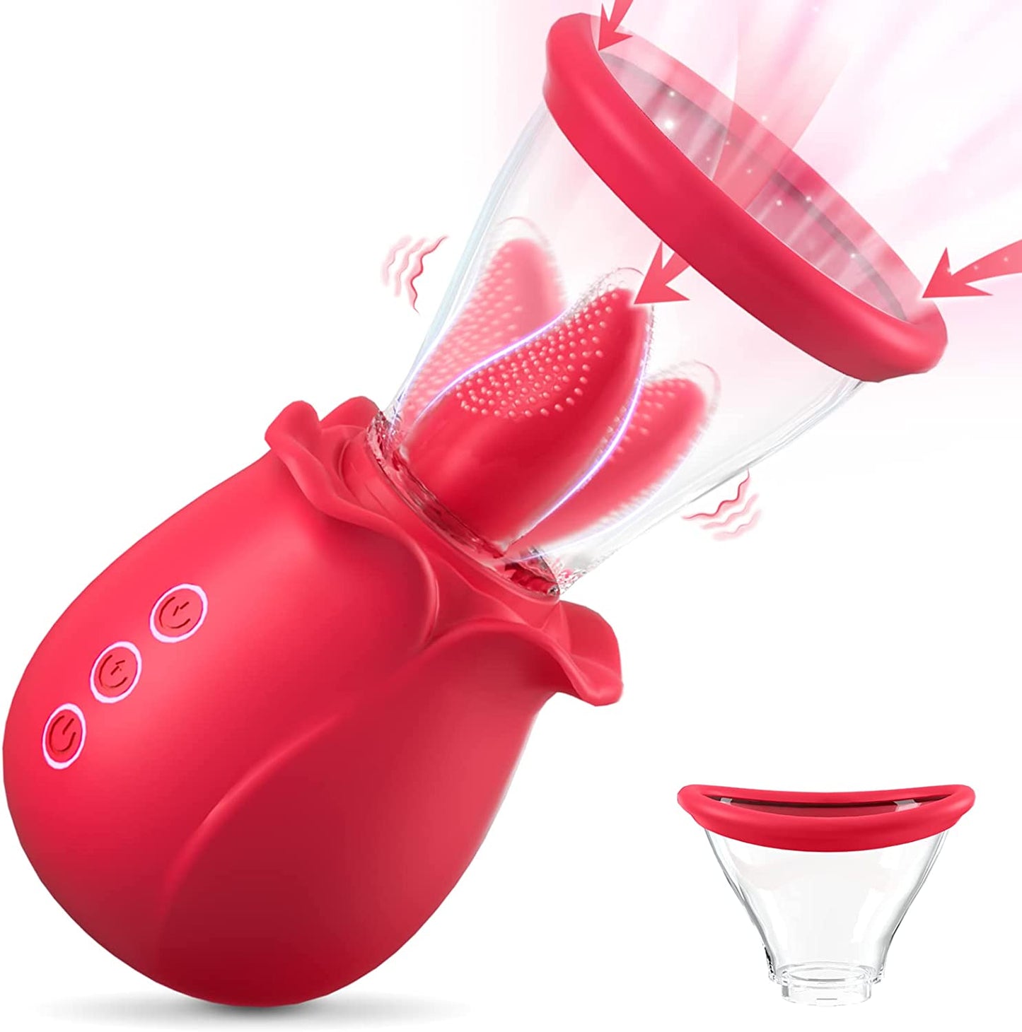 Multiple Suction Modes Rose Vibrator Clit StimulatorUpgrade Rose Vibrator