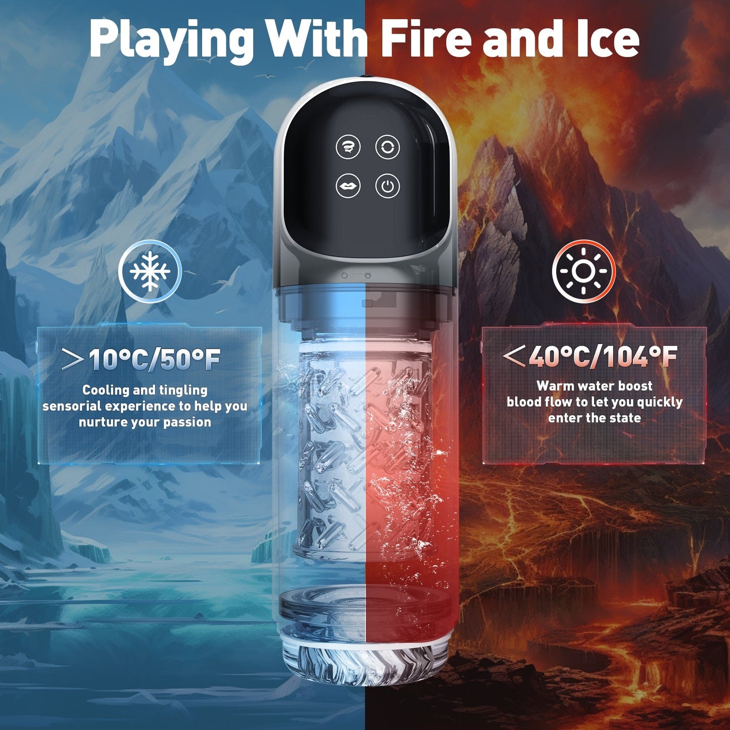 HIVE|Sohimi 6 in 1 Upgraded Vacuum Pump Male Masturbator toy with LCD Display