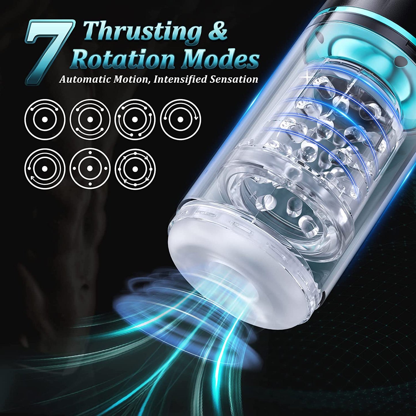 50dB Thrusting & Rotating Male Masturbator