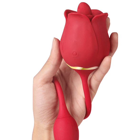 Rose Tongue Licking Stimulator with Vibrating Egg