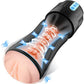 Enlarged Size Realistic Textured Sucking Vibration Stroker