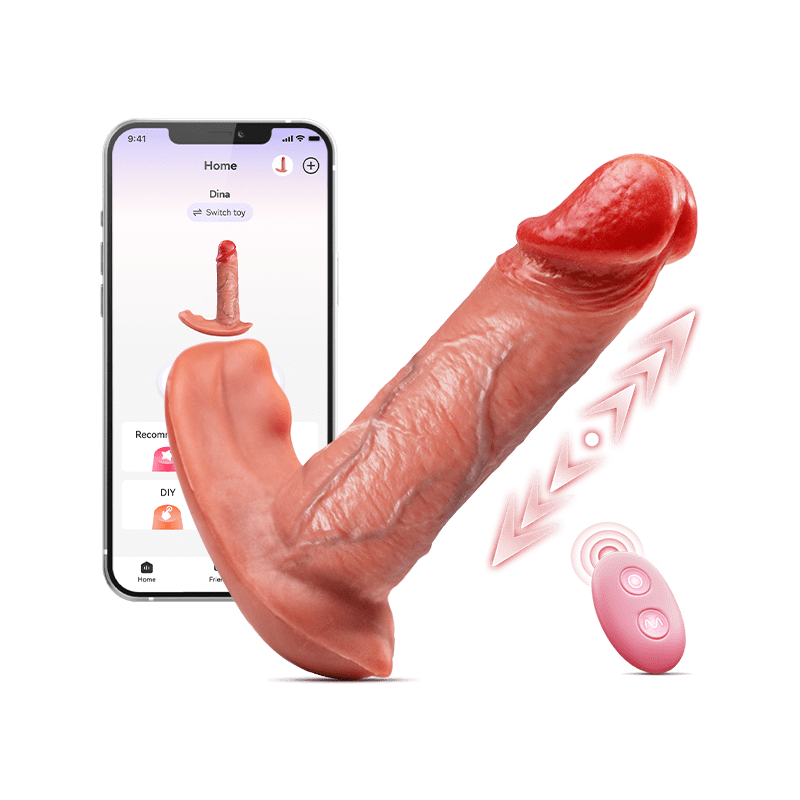 DINA| 3 in 1 New App Control 7 Thrusting & Vibrating Realistic Dildo