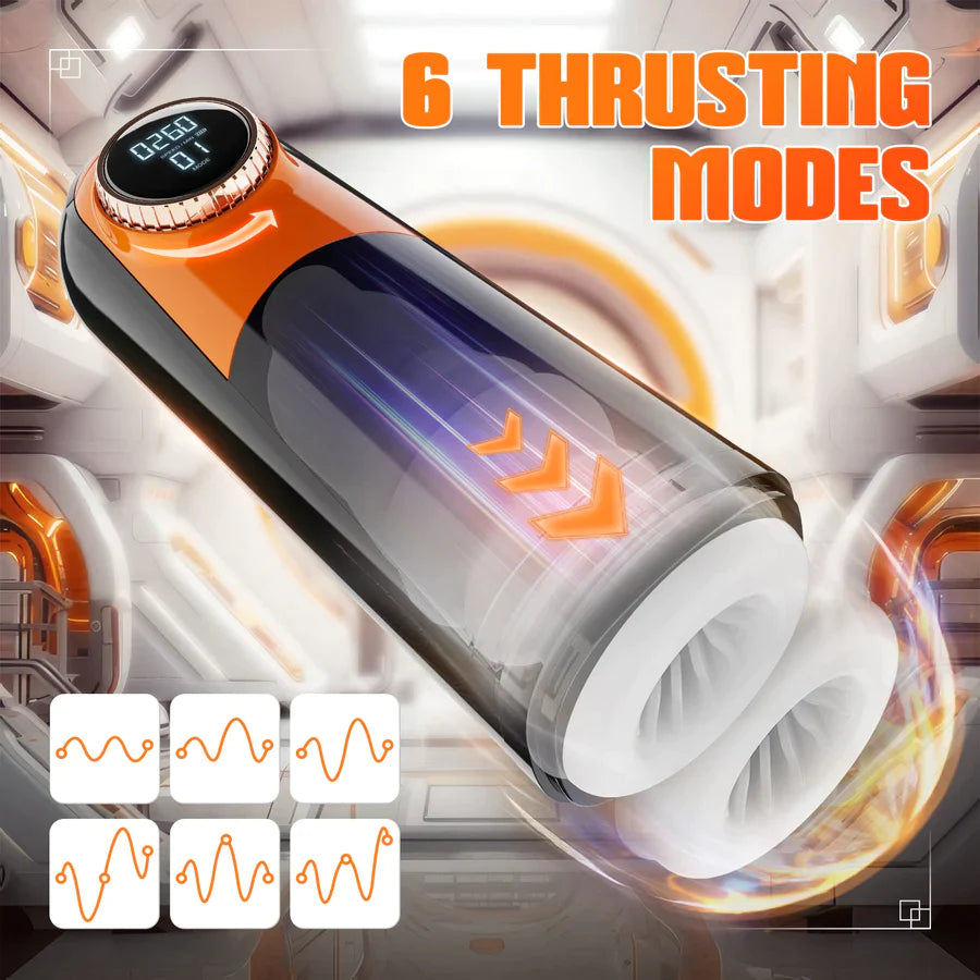 Automatic 3 in 1 thrusting and vibrating male masturbator
