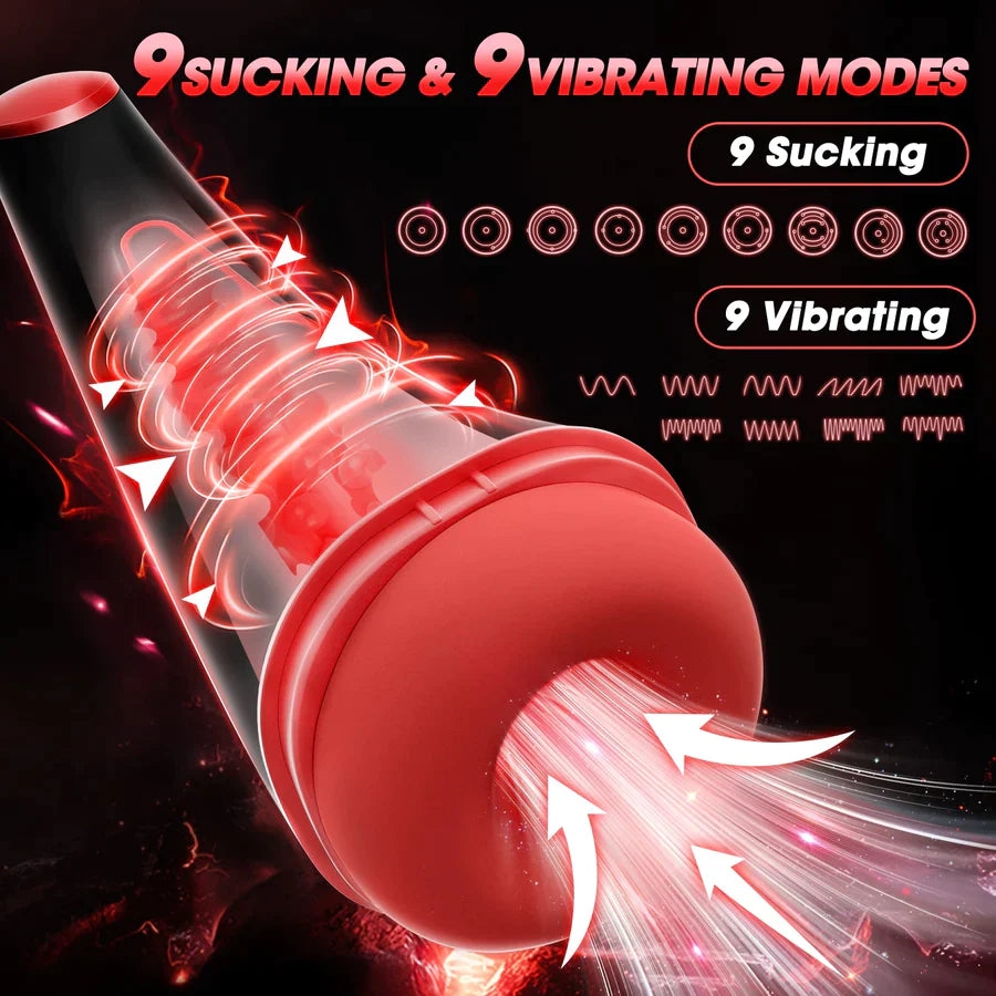 9 Powerful Sucking & Vibrating Modes Heating Male Masturbator