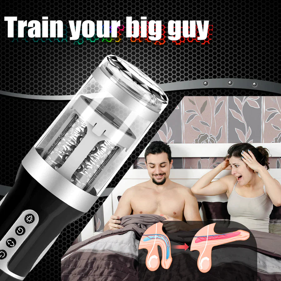 Male Masturbator with Thrusting & Rotation Penis Trainer