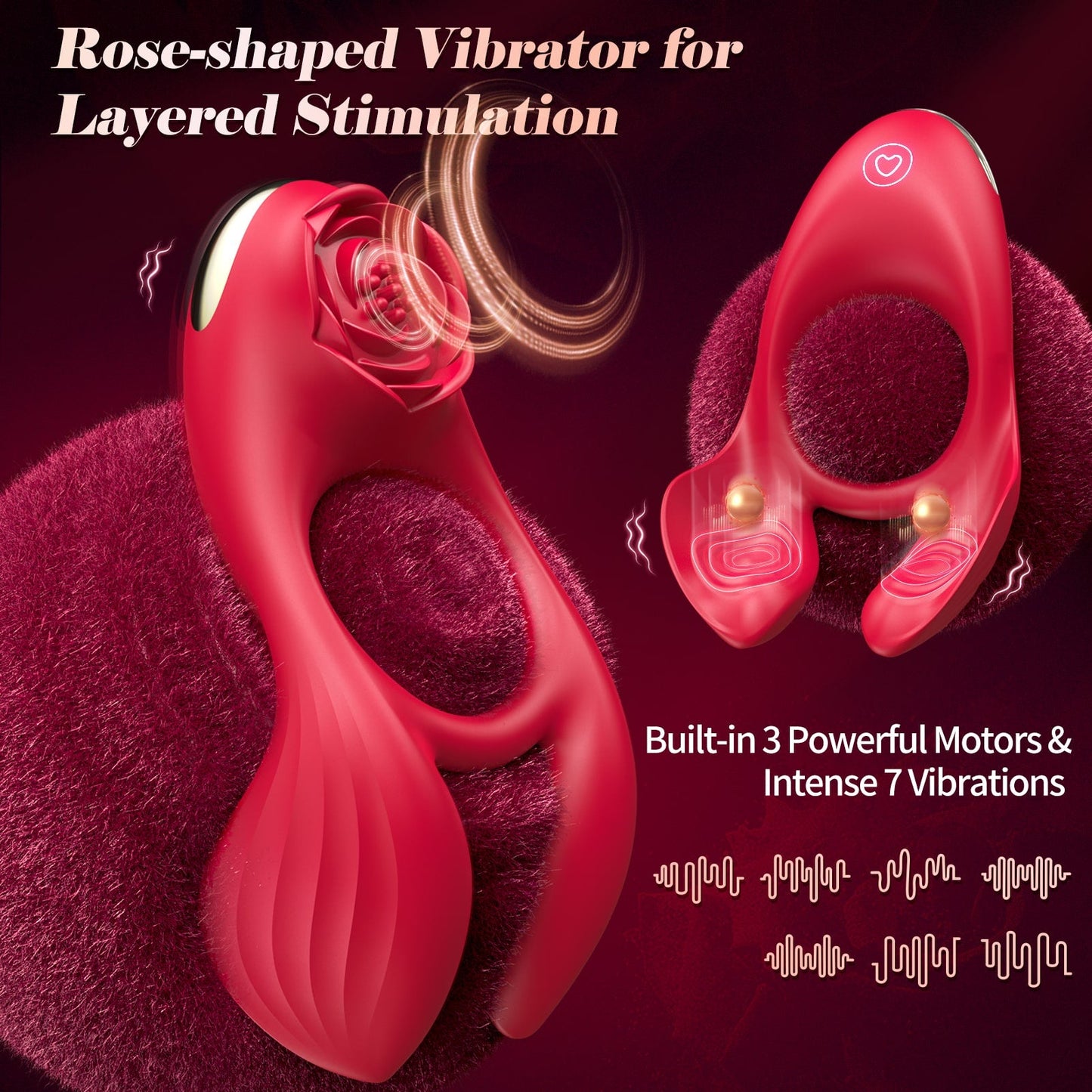 4 in 1 Multi Stimulations Penis Cock Ring for Single or Couple