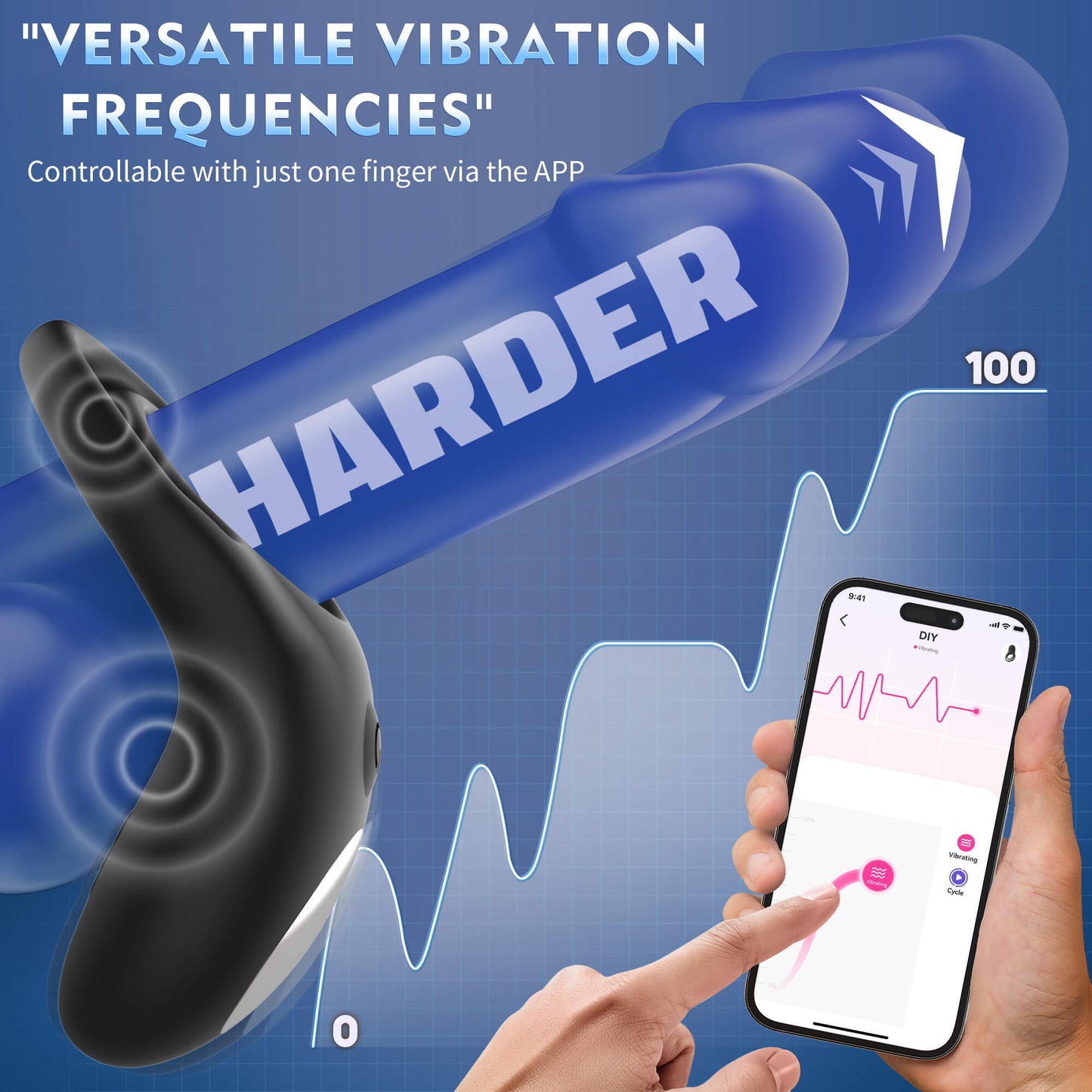 COWONE App Control Vibrating Penis Ring Male Sex Toy