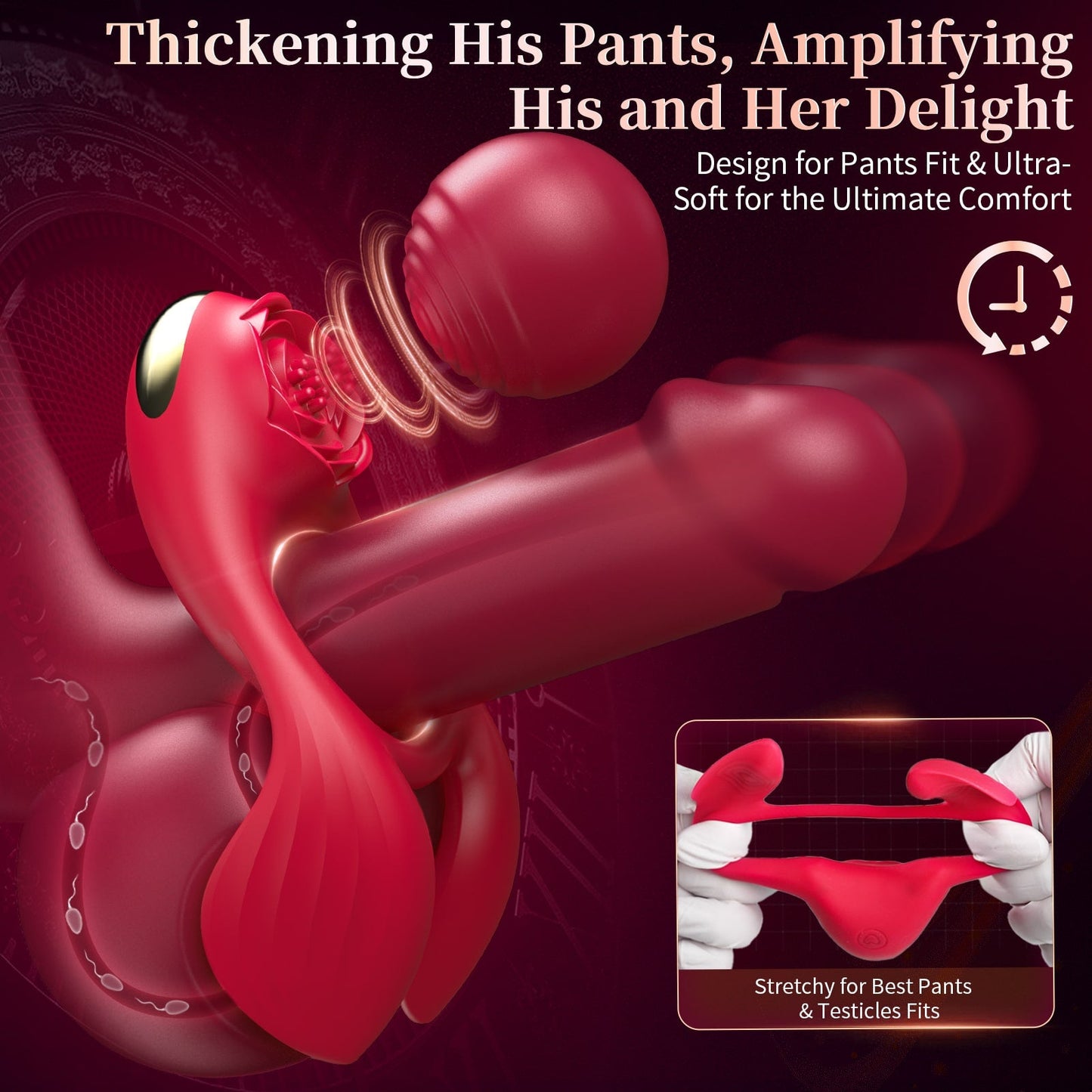 4 in 1 Multi Stimulations Penis Cock Ring for Single or Couple