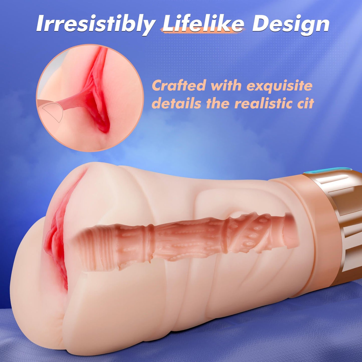 BEYATE| Unique Innovative Vibrating and Suction Pocket Pussy Male Masturbator