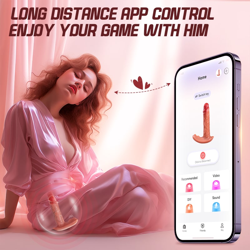 DINA| 3 in 1 New App Control 7 Thrusting & Vibrating Realistic Dildo